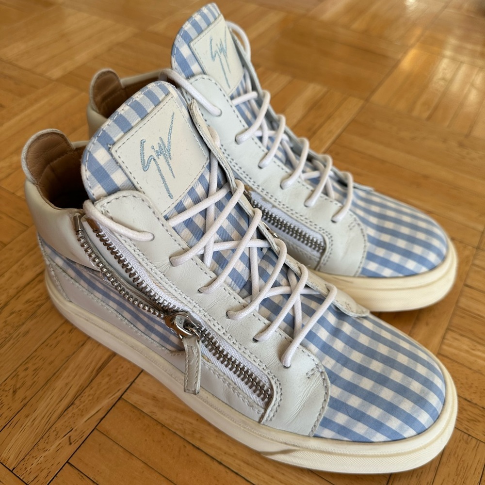 Giuseppe Zanotti mid-top sneakers, Size 38 with original box and dust bag